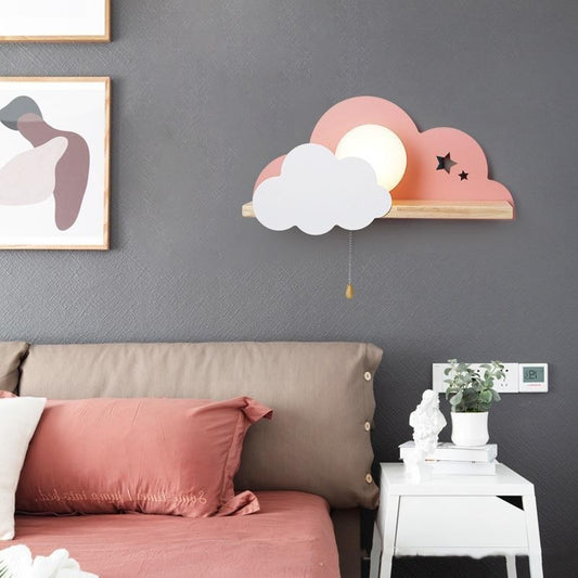 Lámpara de pared creativa con forma de nube mágica