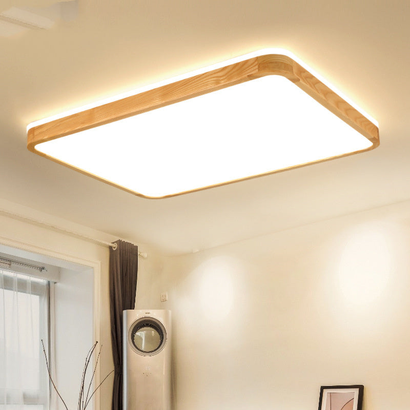 Wooden Frame Ceiling Light