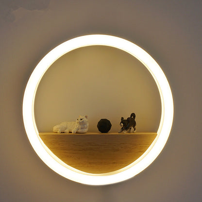 AuraRing Wall Lamp with Shelf