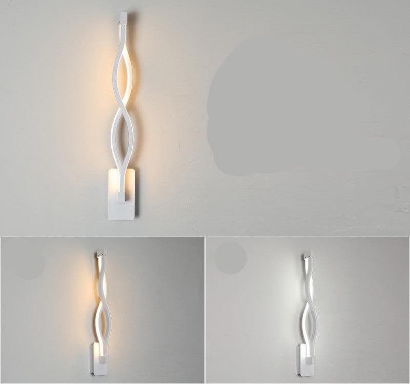 Modern Wavy Bedside Wall Lamp