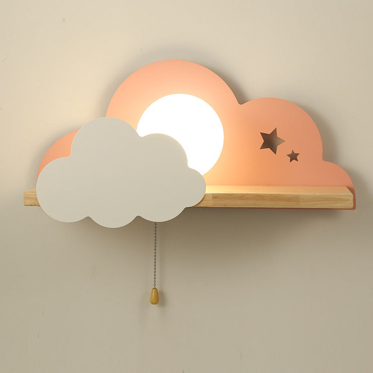 Lámpara de pared creativa con forma de nube mágica