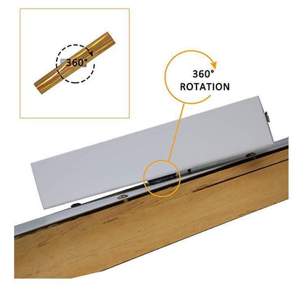 Drehbare Wandleuchte mit Holzmaserung