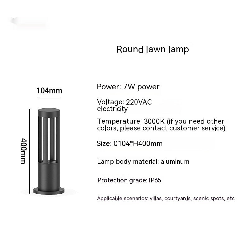 Outdoor Aluminum Waterproof Lawn Lamp