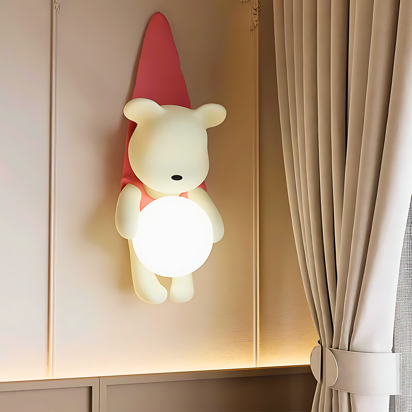 Nordische Harzbär-Wandlampe, LED-Wandleuchten für Zuhause, Schlafzimmer, Nachttischlampen, Kinderzimmer, Nachtlicht, Wohnzimmerdekoration