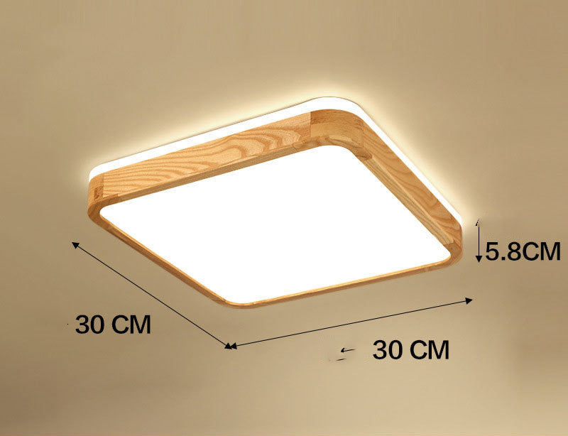 Wooden Frame Ceiling Light