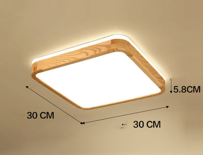 Deckenleuchte mit Holzrahmen