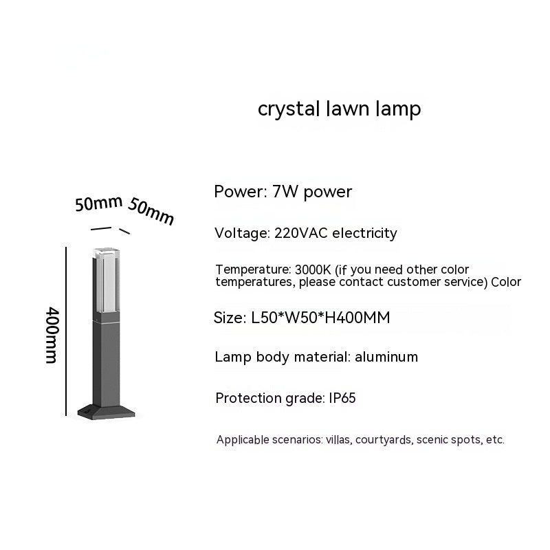 Wasserdichte Rasenlampe aus Aluminium für den Außenbereich