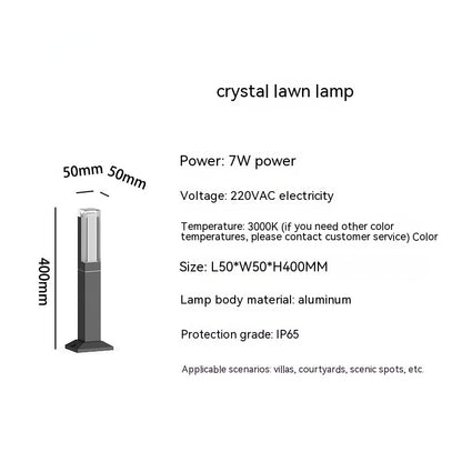 Lámpara de césped impermeable de aluminio para exteriores