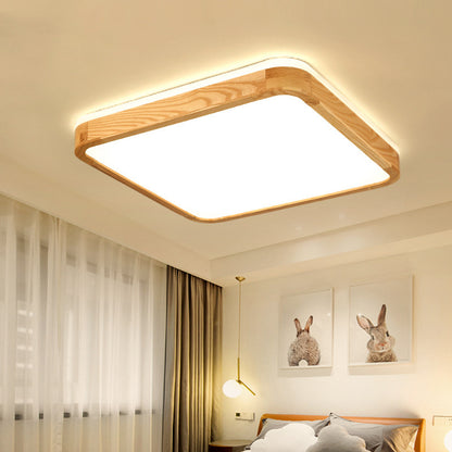 Wooden Frame Ceiling Light