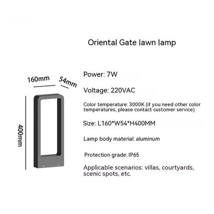 Lámpara de césped impermeable de aluminio para exteriores