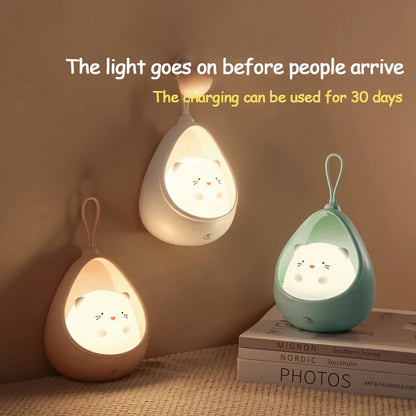 Rechargeable Cute Kitty-Shaped Bedside Lamp