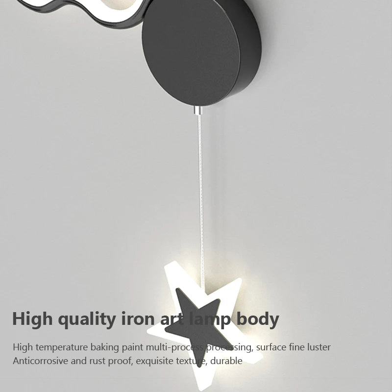 Celestial Trio Cloud, Star & Moon Wall Lamp