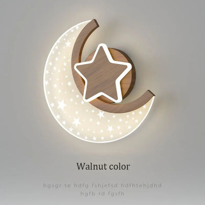 Glitter Glow Moon and Star Wall Lamp