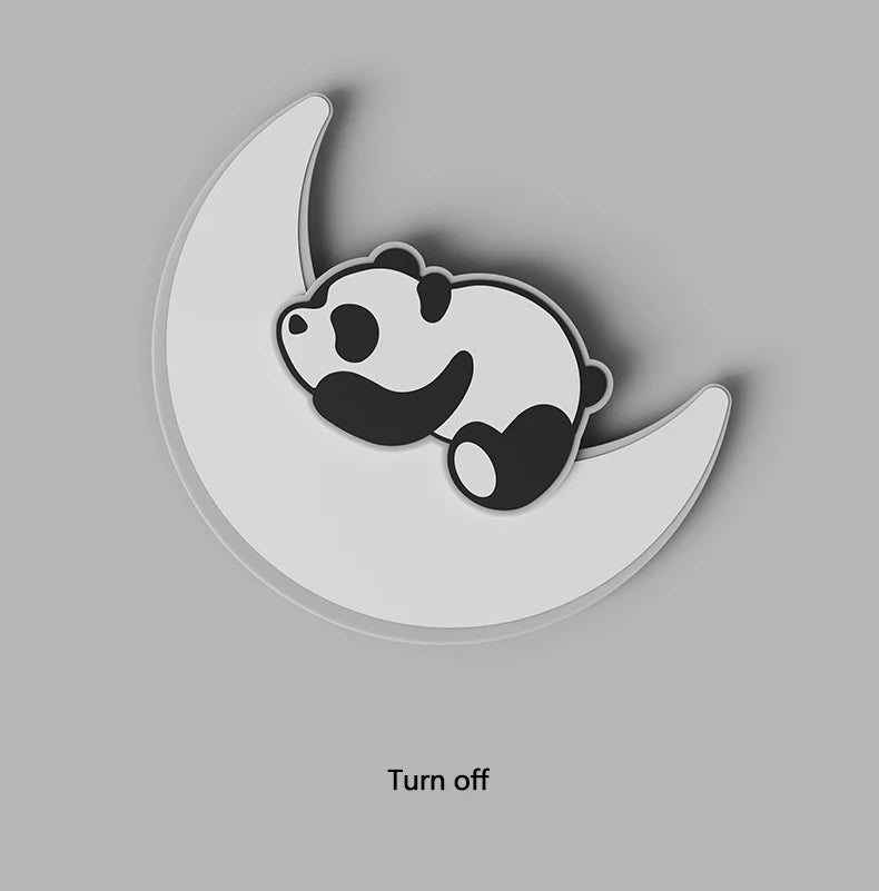 Panda/Astronaut Sleepytime on Moon Wall Lamp