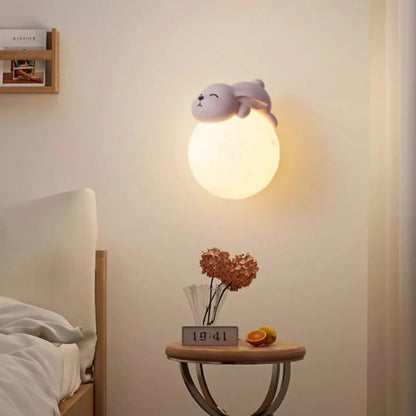 Rabbit, Bear, Astronaut and Moon Bedside Night Light