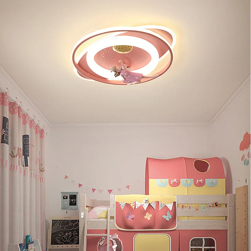 Modern Astronaut and Planet Themed Room Lamp