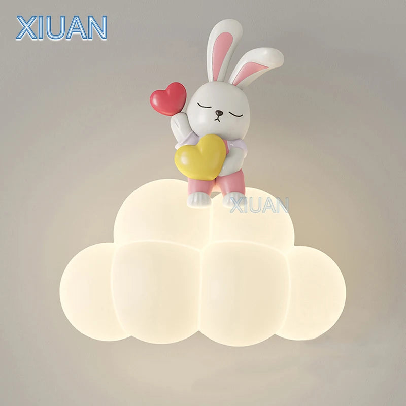 Creative Cloud with Bear, Angel or Rabbit Wall Lamps