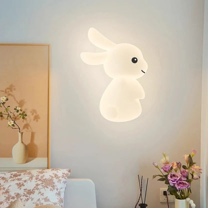 Lámpara de pared LED con forma de conejo para niños