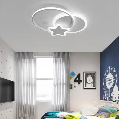 Celestial Scene Cloud and Star Ceiling Fixture