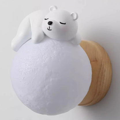 Rabbit, Bear, Astronaut and Moon Bedside Night Light