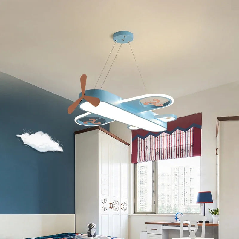 Flugzeug Anhänger Lampe Kinderzimmer Flugzeug Kronleuchter Beleuchtung Mädchen Jungen Schlafzimmer Flugzeug Hängen Licht Самолётный Люстра