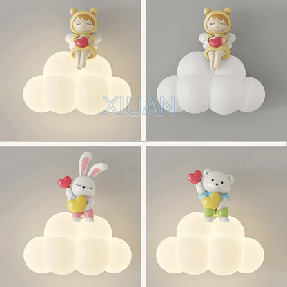 Creative Cloud with Bear, Angel or Rabbit Wall Lamps