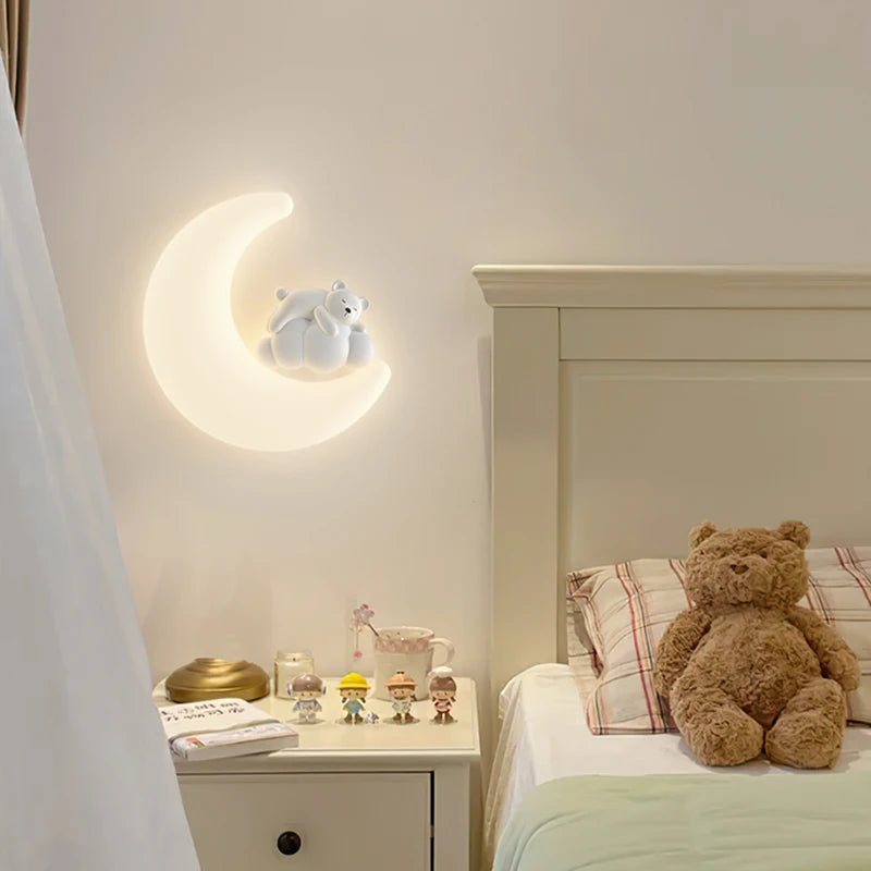 Adorable Moon, Rabbit & Bear Bedside Night Light