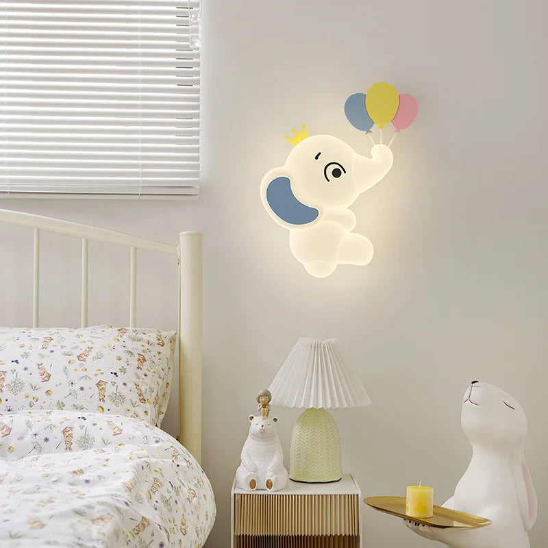 Lámpara de pared LED con forma de elefante moderna para niños