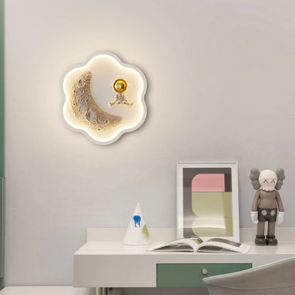 Adorable Moonlit Astronaut Wall Lamp