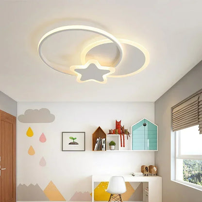 Celestial Scene Cloud and Star Ceiling Fixture