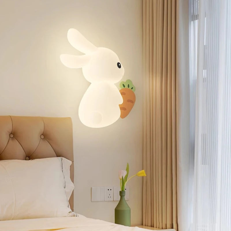 Niedliche Kaninchen-LED-Wandlampe für Kinder