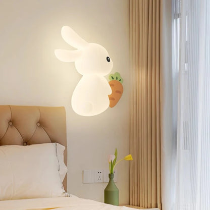 Lámpara de pared LED con forma de conejo para niños