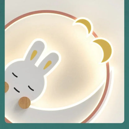 Sleepy Rabbit Children's Room Ceiling Lamp