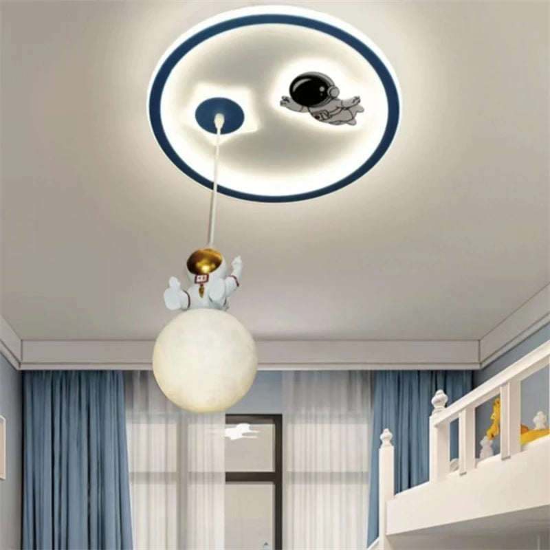 Cute Panda and Moon Character Ceiling Light