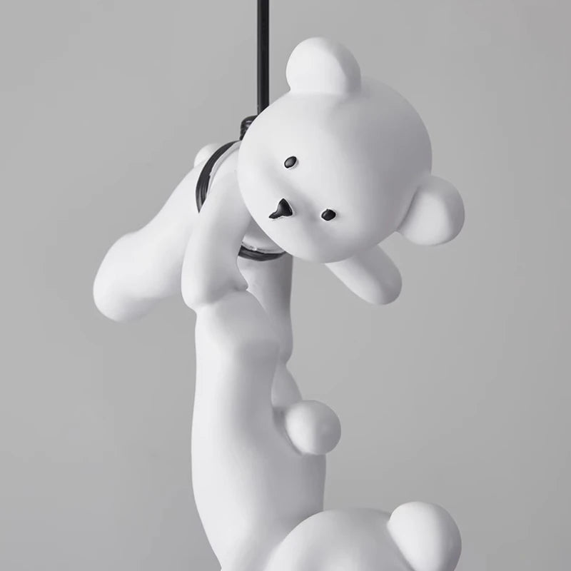 Hanging Bear and Moon Children's Pendant Light