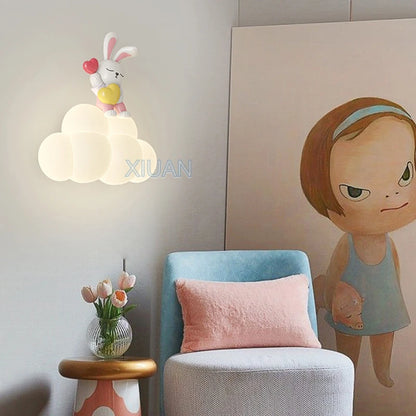 Creative Cloud with Bear, Angel or Rabbit Wall Lamps