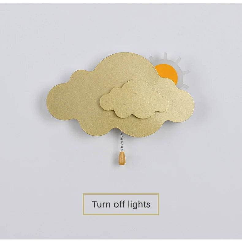 Happy Sun Hanging Cloud Character Decor Lamp