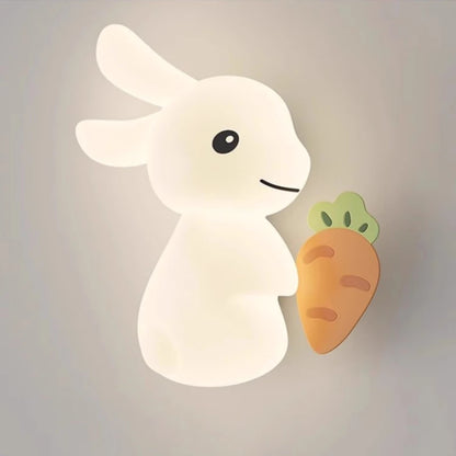 Lámpara de pared LED con forma de conejo para niños