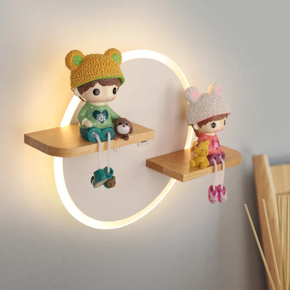 Lámpara de pared para habitación de niños con dibujos nórdicos, bonitos adornos de unicornio, luz de noche para niños, decoración creativa para dormitorio, LED ajustable