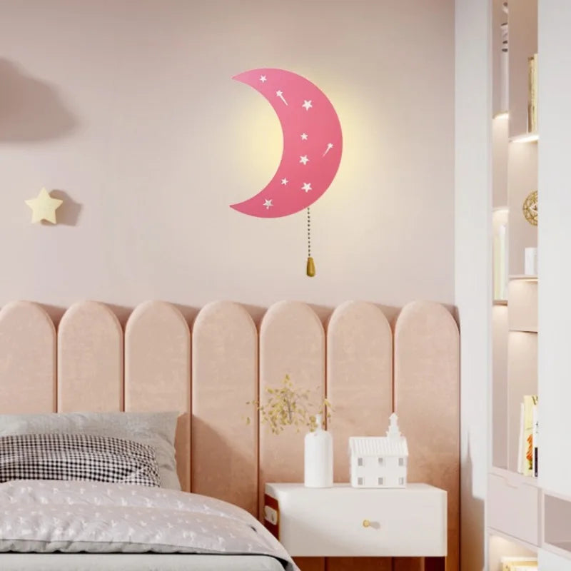 Adorable Moon and Cloud Bedside Night Light