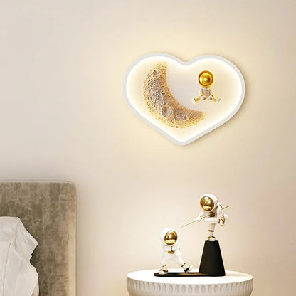 Adorable Moonlit Astronaut Wall Lamp