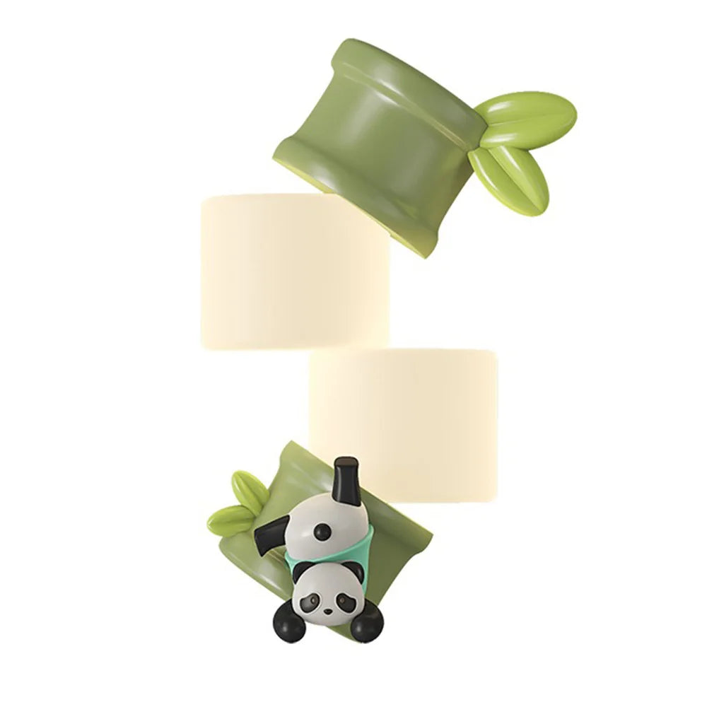 Bamboo Panda Wall Lamp & Buddies