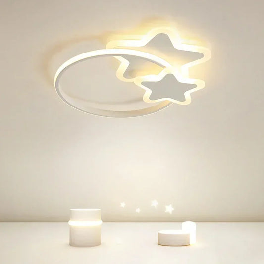 Celestial Scene Cloud and Star Ceiling Fixture