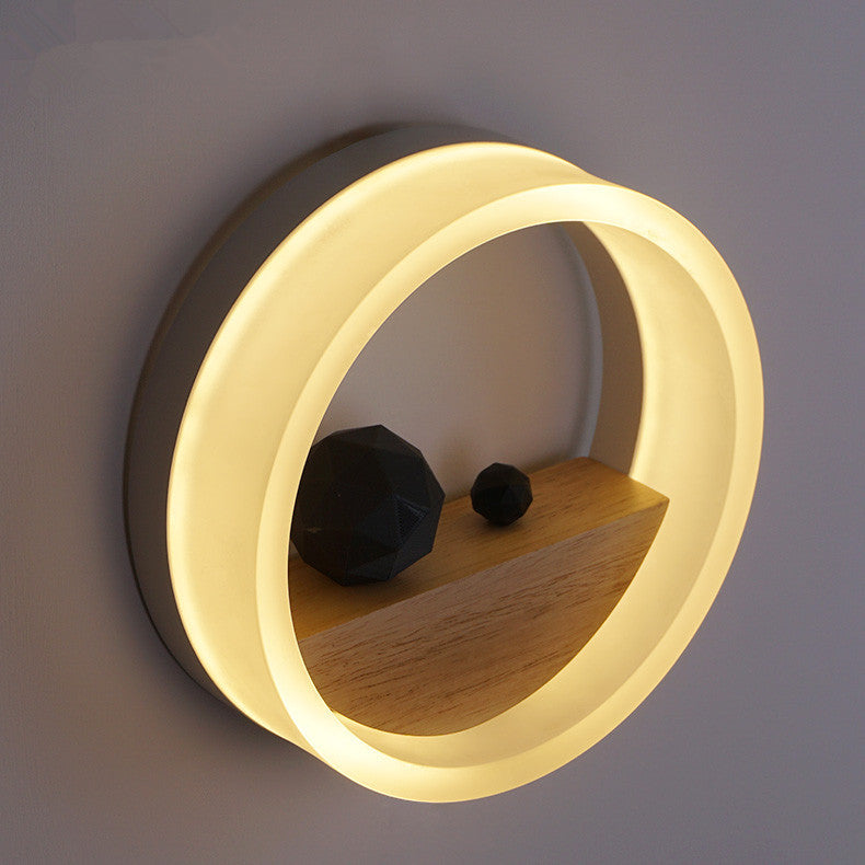 AuraRing Wall Lamp with Shelf