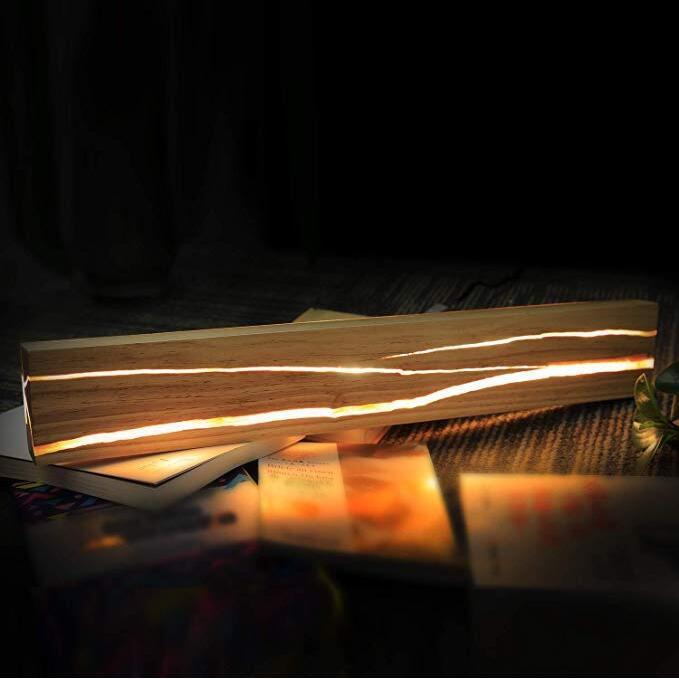 Rotatable Wood Grain Wall Lamp