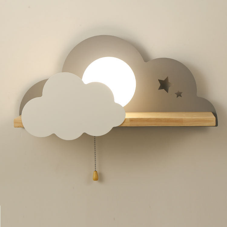 Lámpara de pared creativa con forma de nube mágica