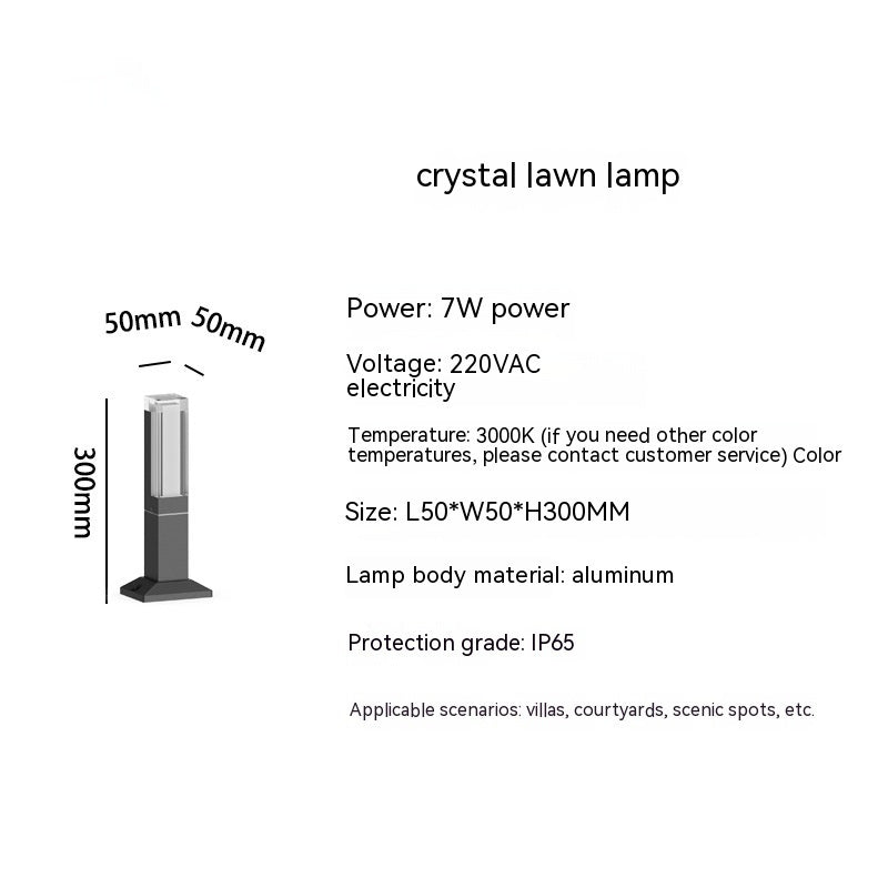 Wasserdichte Rasenlampe aus Aluminium für den Außenbereich